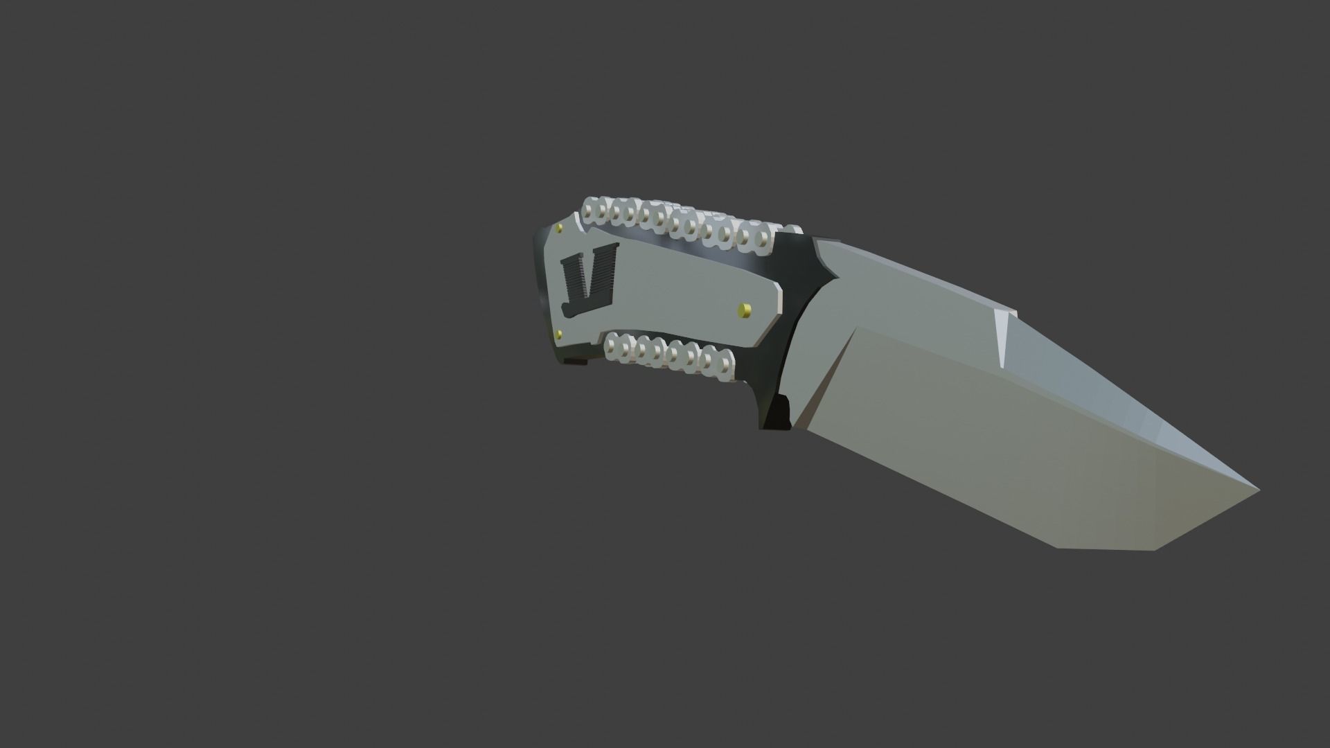 this is a biker knife for a game or for a website Low-poly 3D model_2