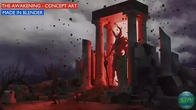 The Awakening Concept Art By Blenderworks Low-poly 3D model