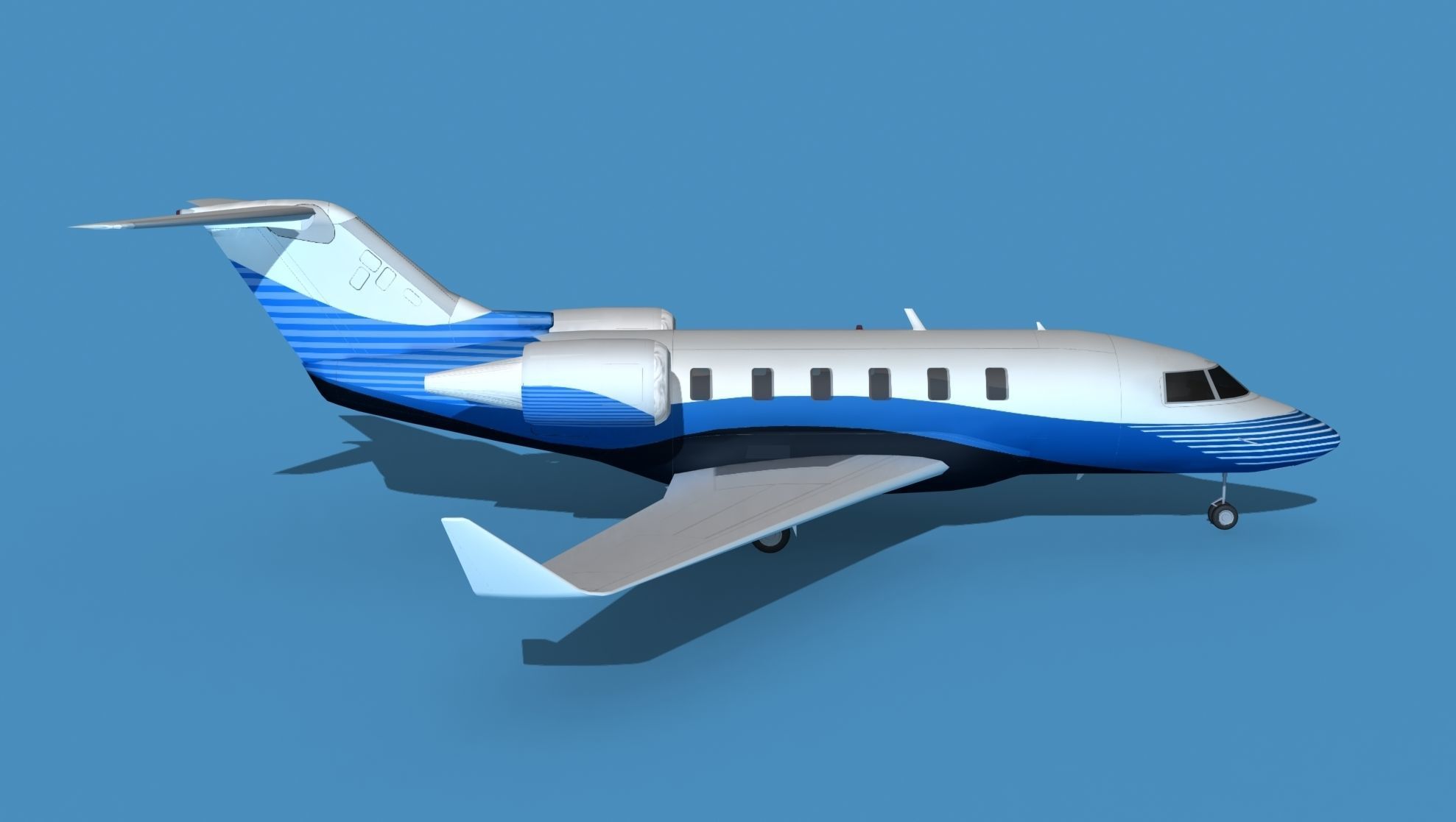Bombardier CL604 Challenger V10 3D model_4