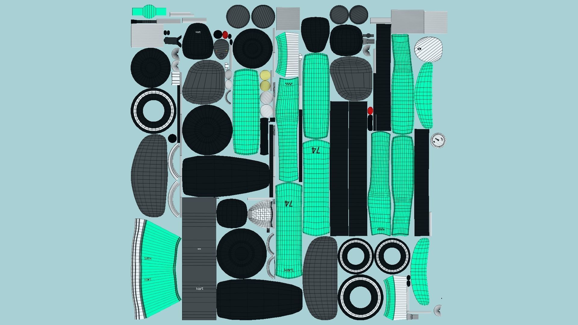 10 Cartoon Karts E Collection - Vehicle Racing Design _82