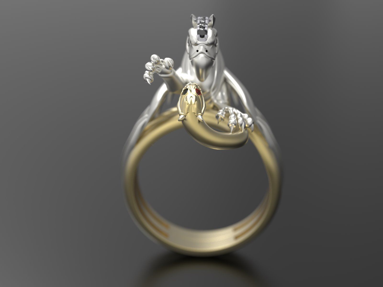 devil vs griffin  3D print model_1