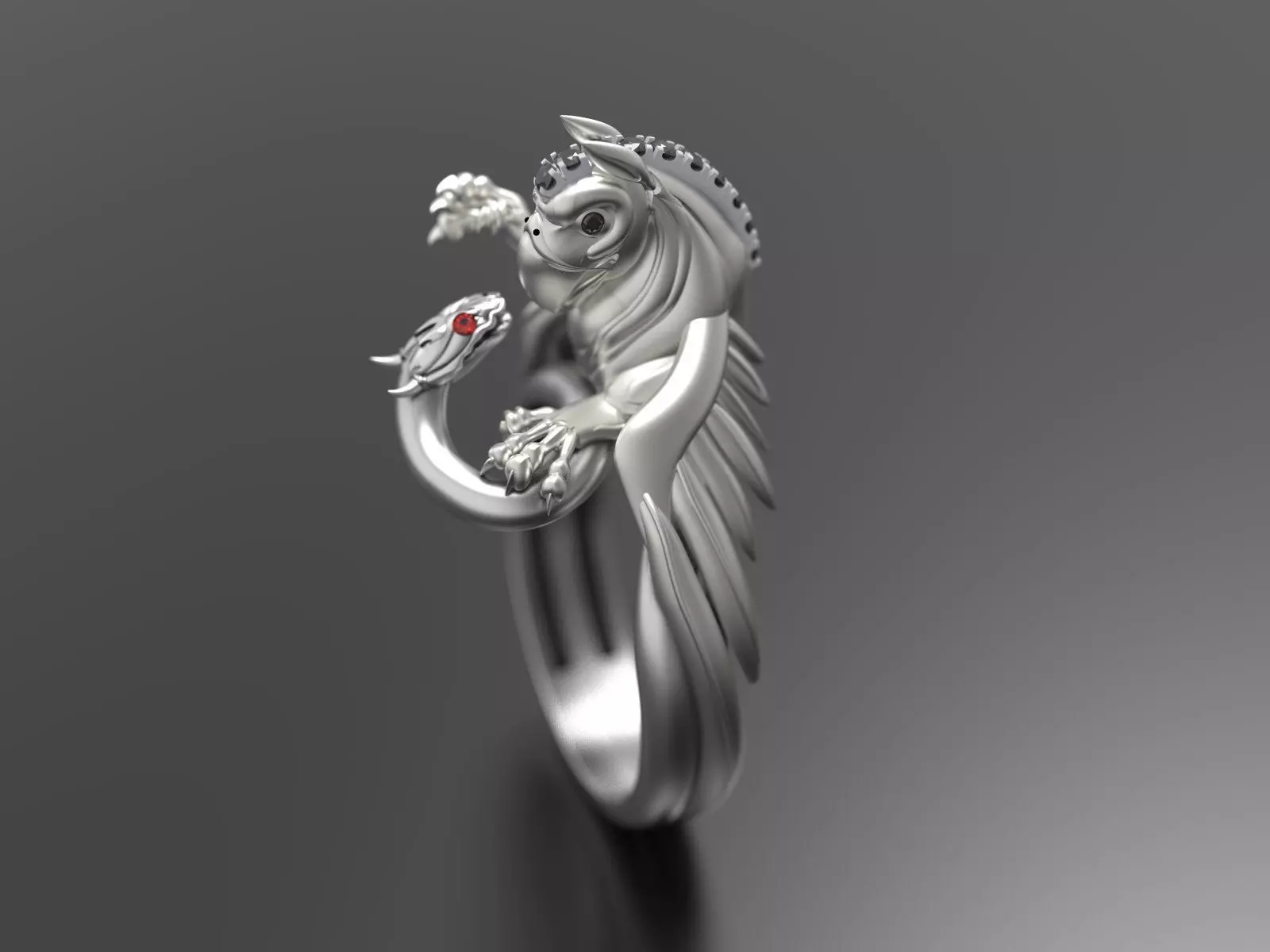 devil vs griffin  3D print model_0