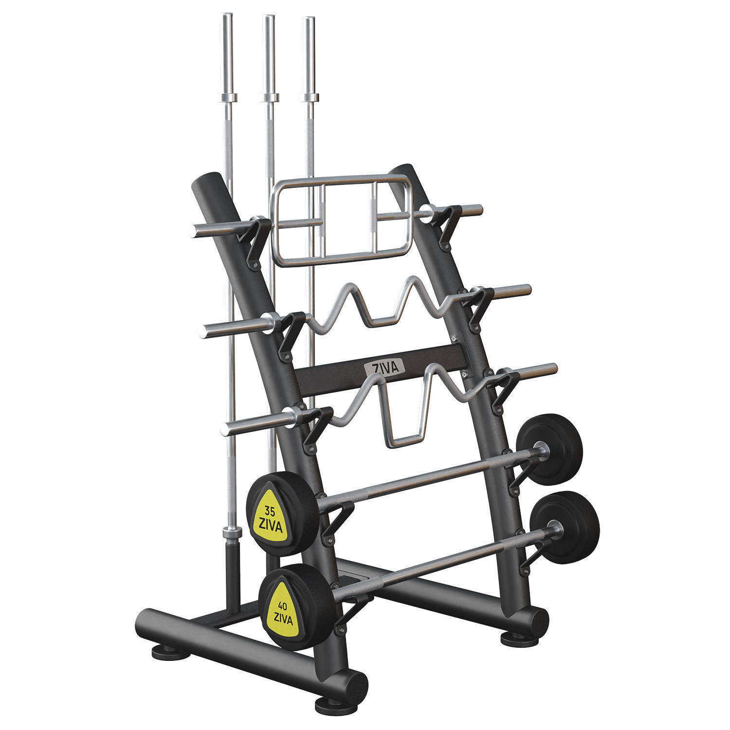 Set simulator horizontal bar barbell dumbbell Low-poly 3D model_4
