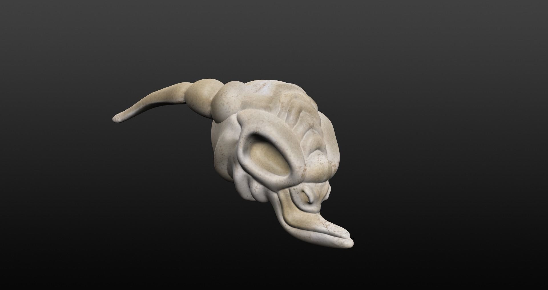Skull goat head Low-poly 3D model_22