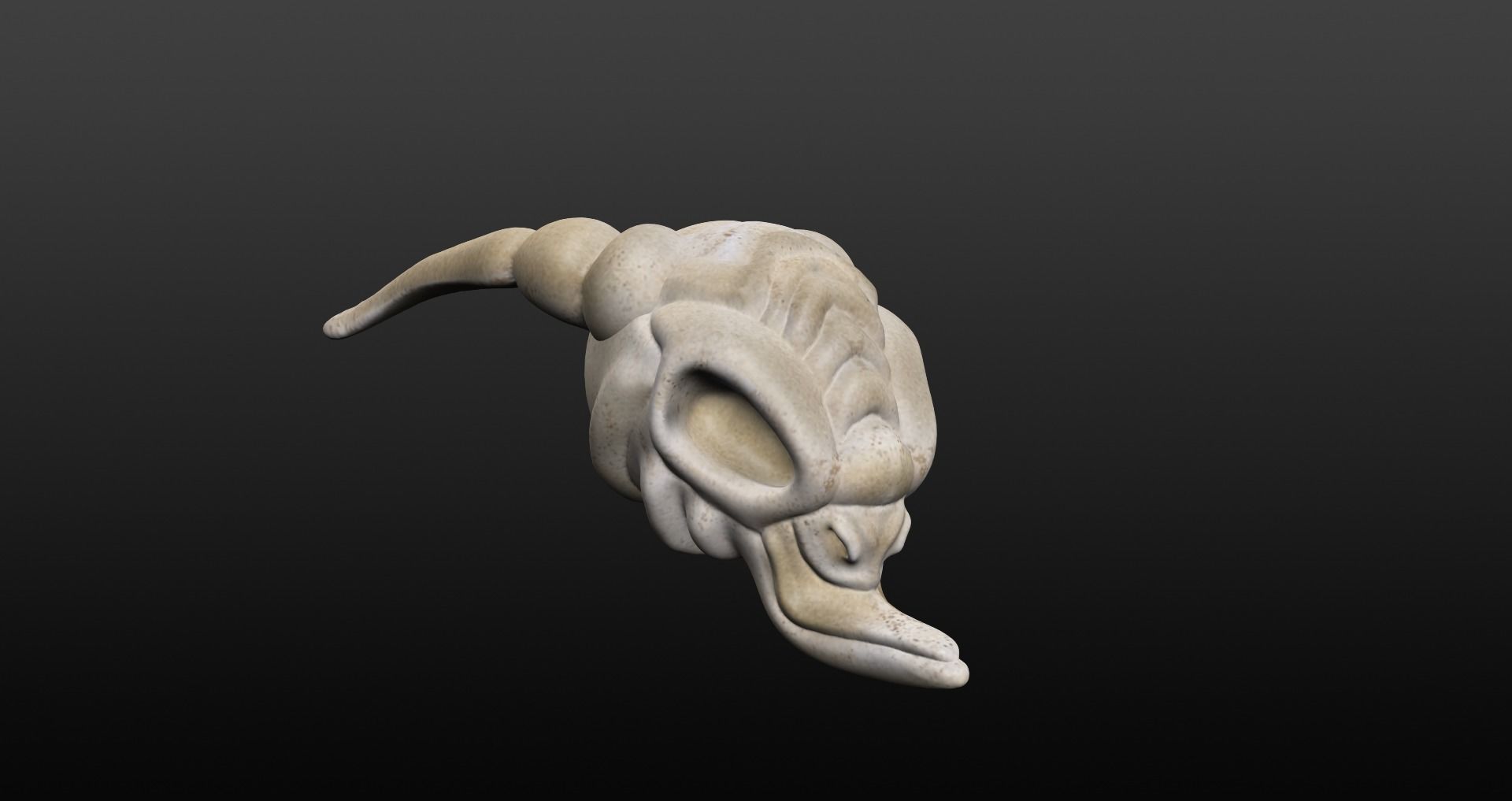Skull goat head Low-poly 3D model_11