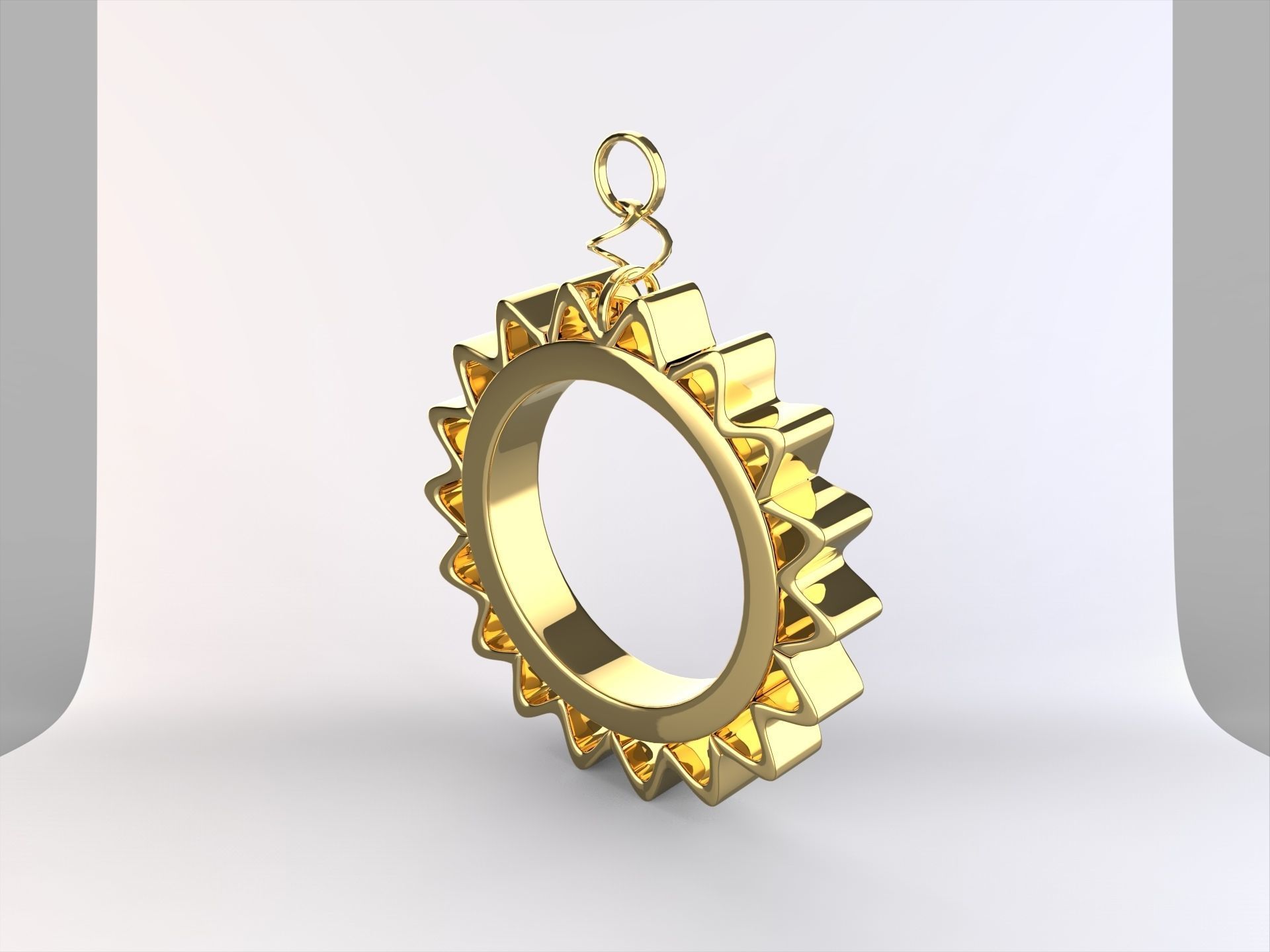 Gold Necklace 3D print model_1