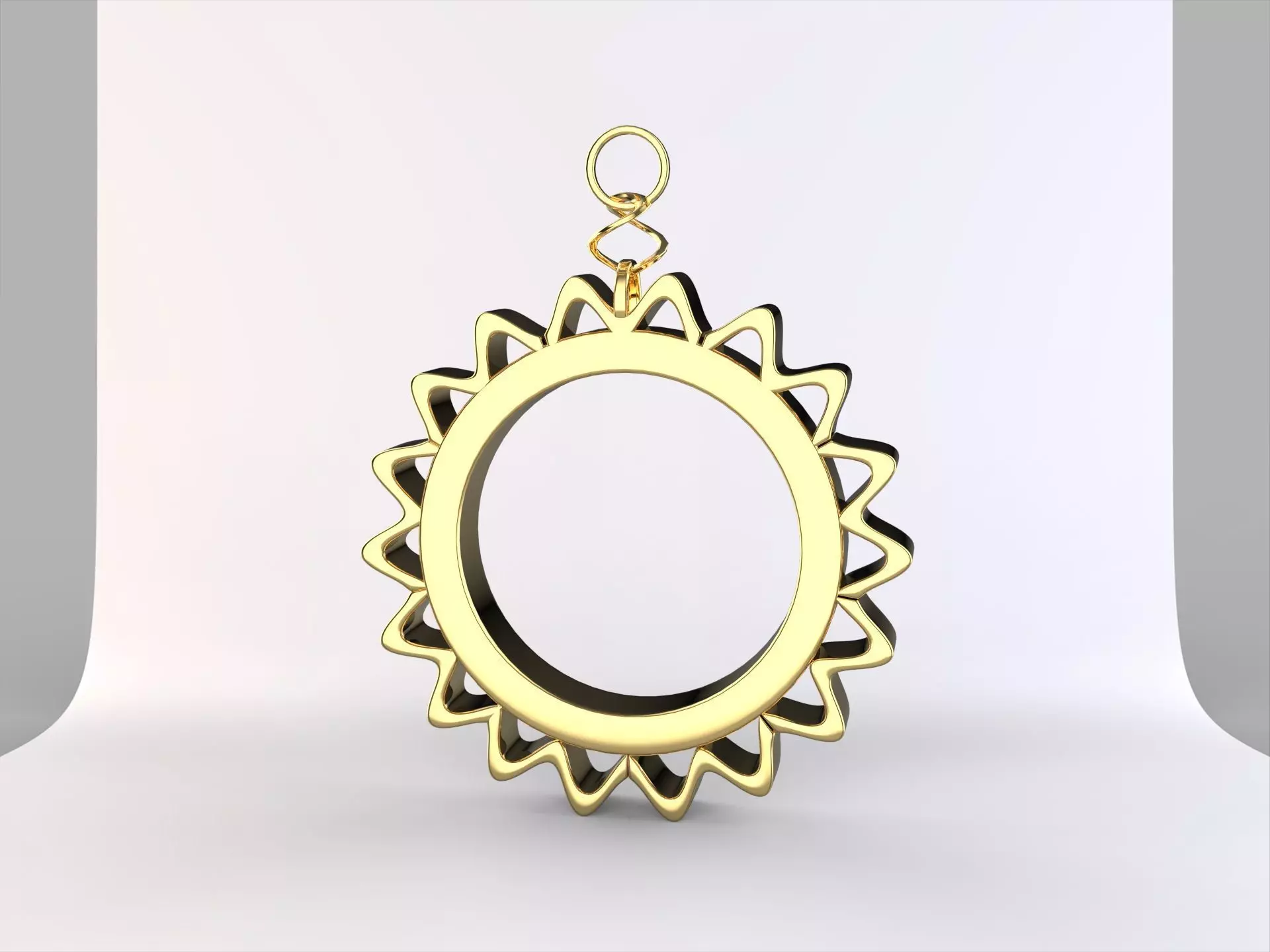 Gold Necklace 3D print model_0