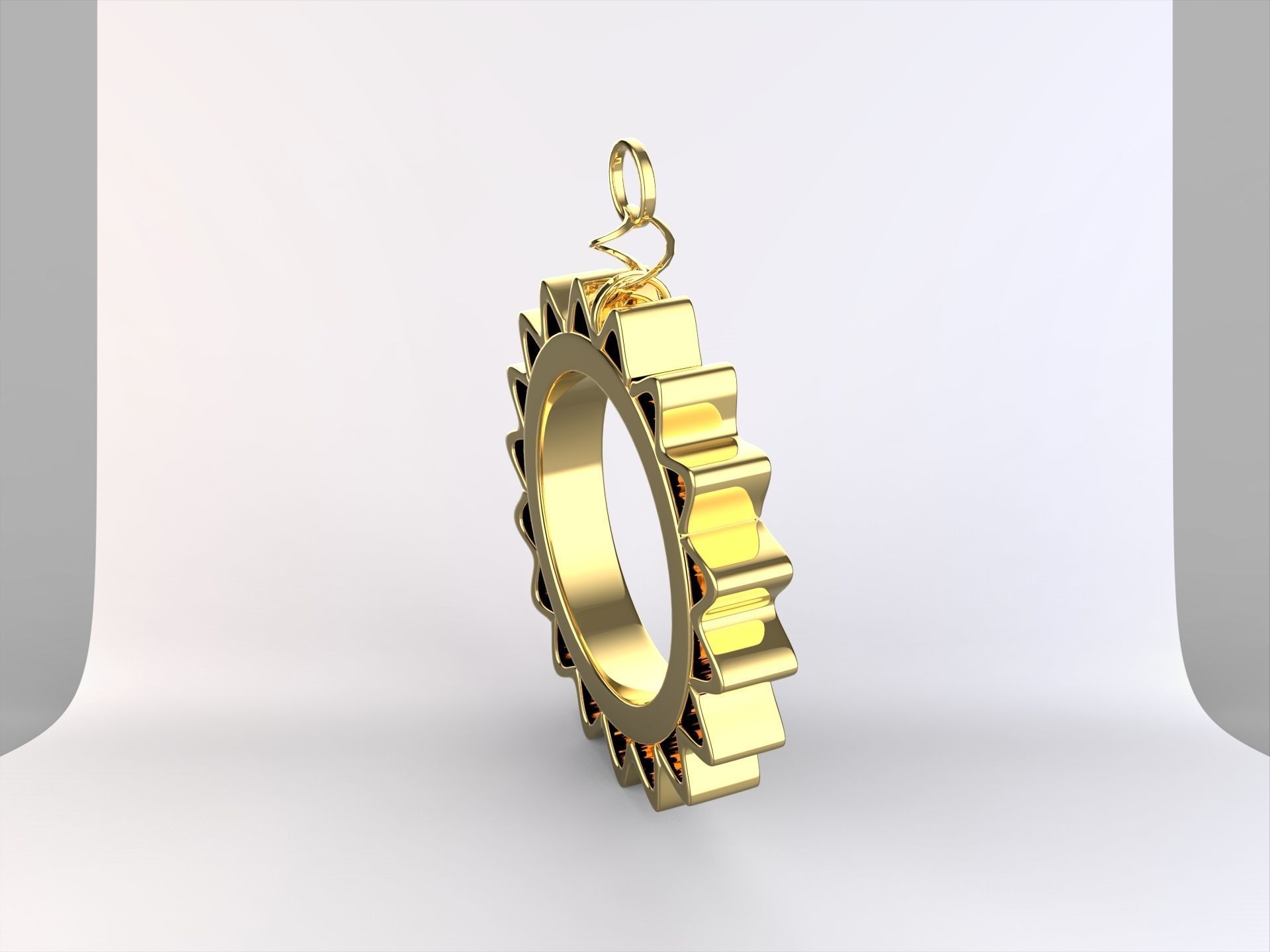 Gold Necklace 3D print model_2