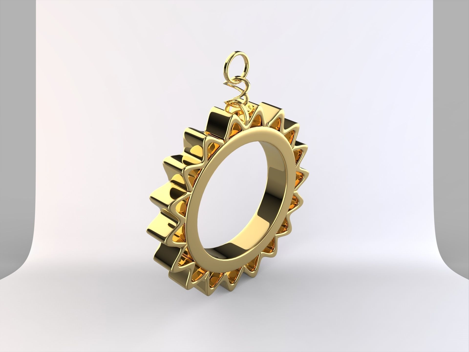 Gold Necklace 3D print model_3