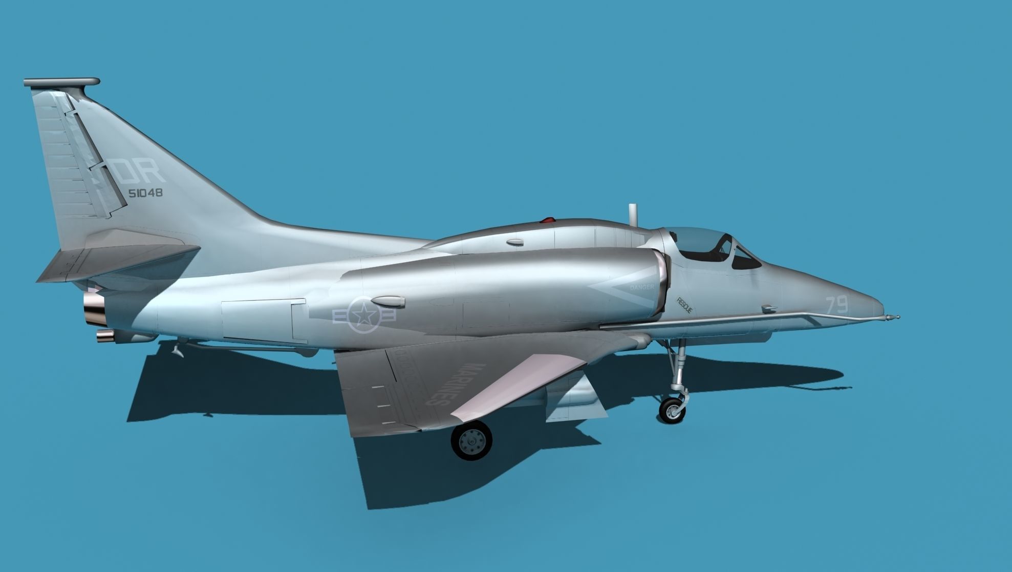 Douglas A-4M Skyhawk V01 USN 3D model_21