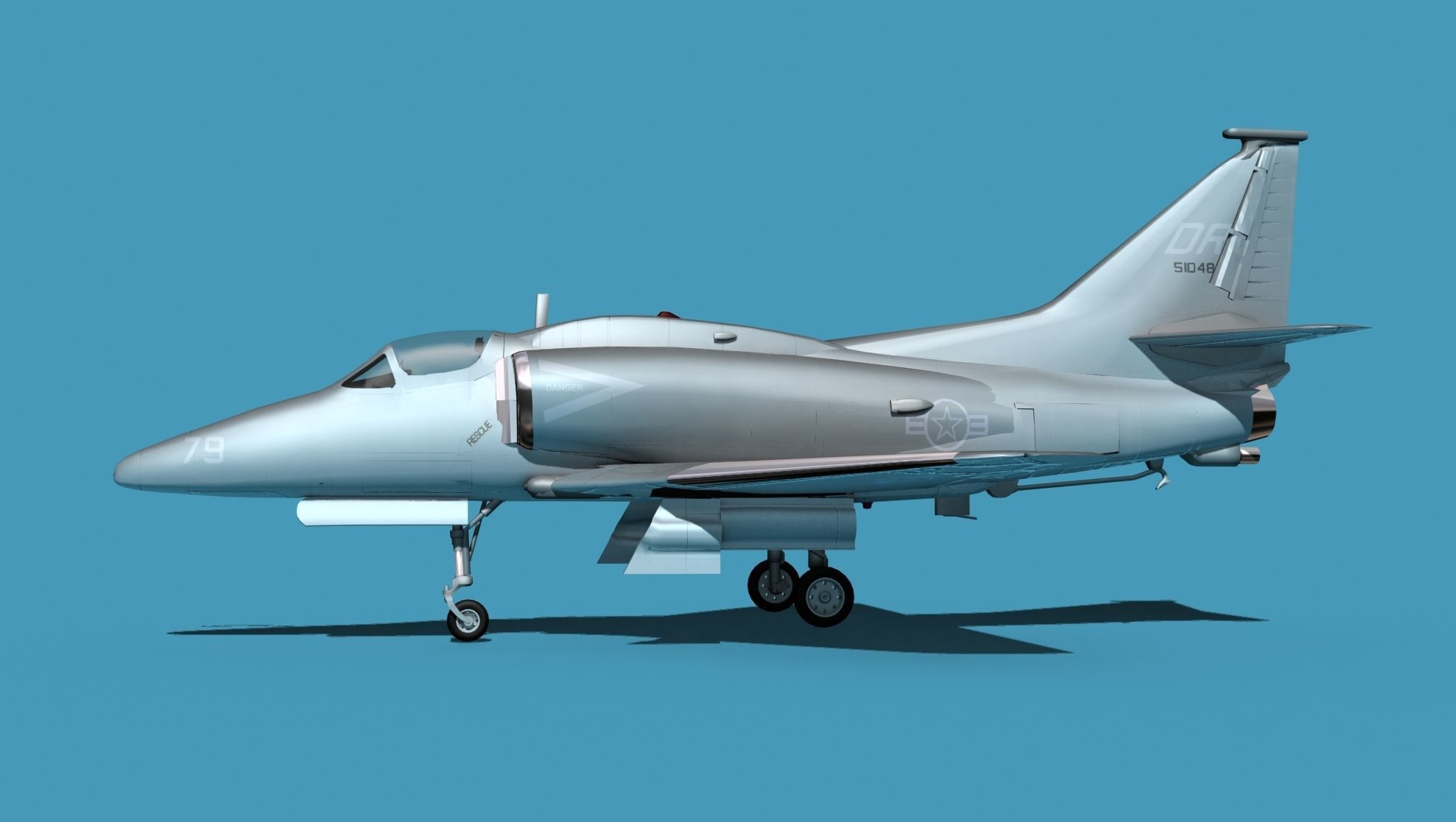 Douglas A-4M Skyhawk V01 USN 3D model_16