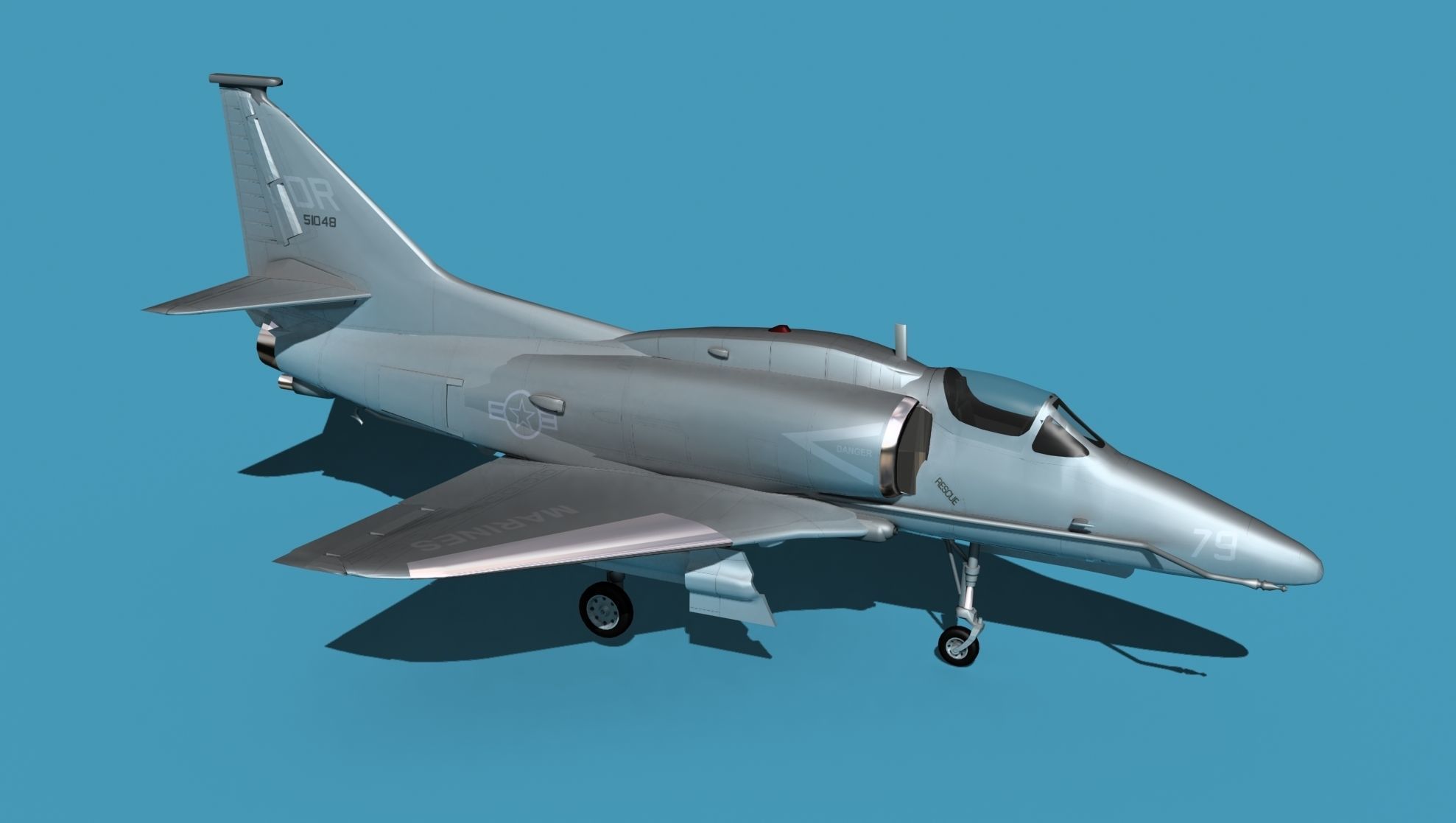 Douglas A-4M Skyhawk V01 USN 3D model_22