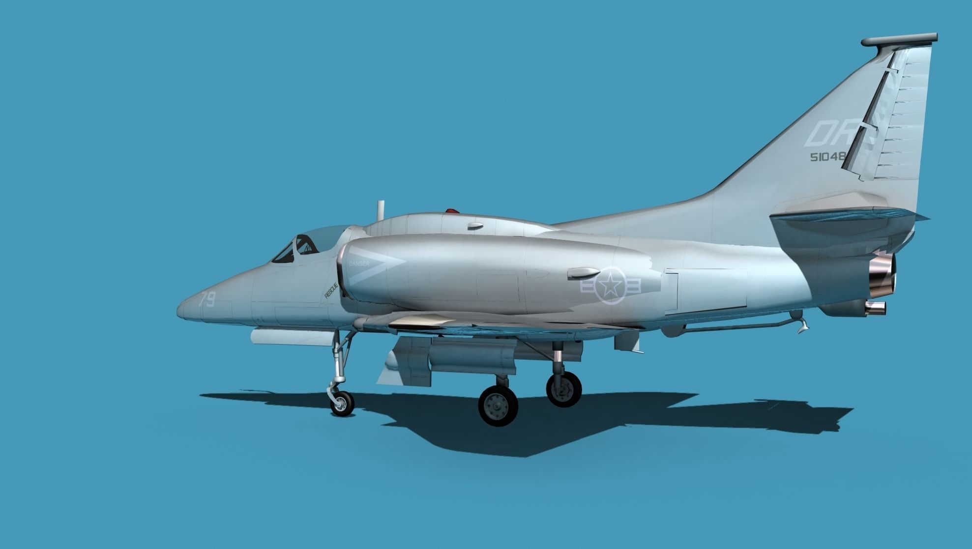 Douglas A-4M Skyhawk V01 USN 3D model_17