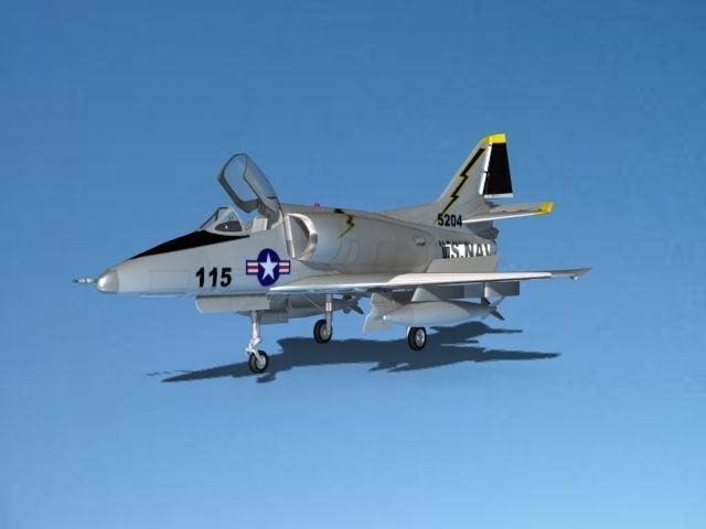 Douglas A-4M Skyhawk V01 USN 3D model_2