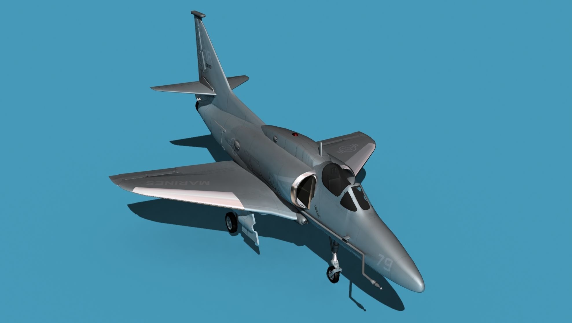 Douglas A-4M Skyhawk V01 USN 3D model_23