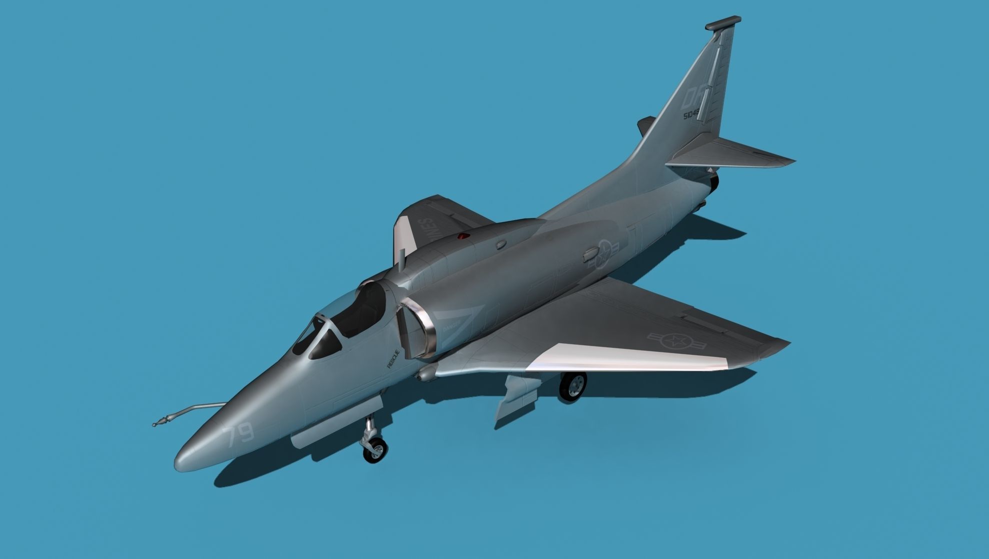 Douglas A-4M Skyhawk V01 USN 3D model_25