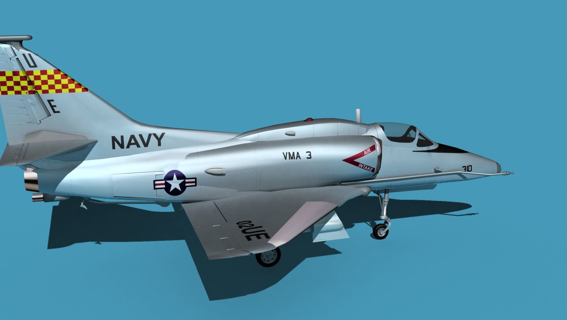Douglas A-4M Skyhawk V04 USN 3D model_20
