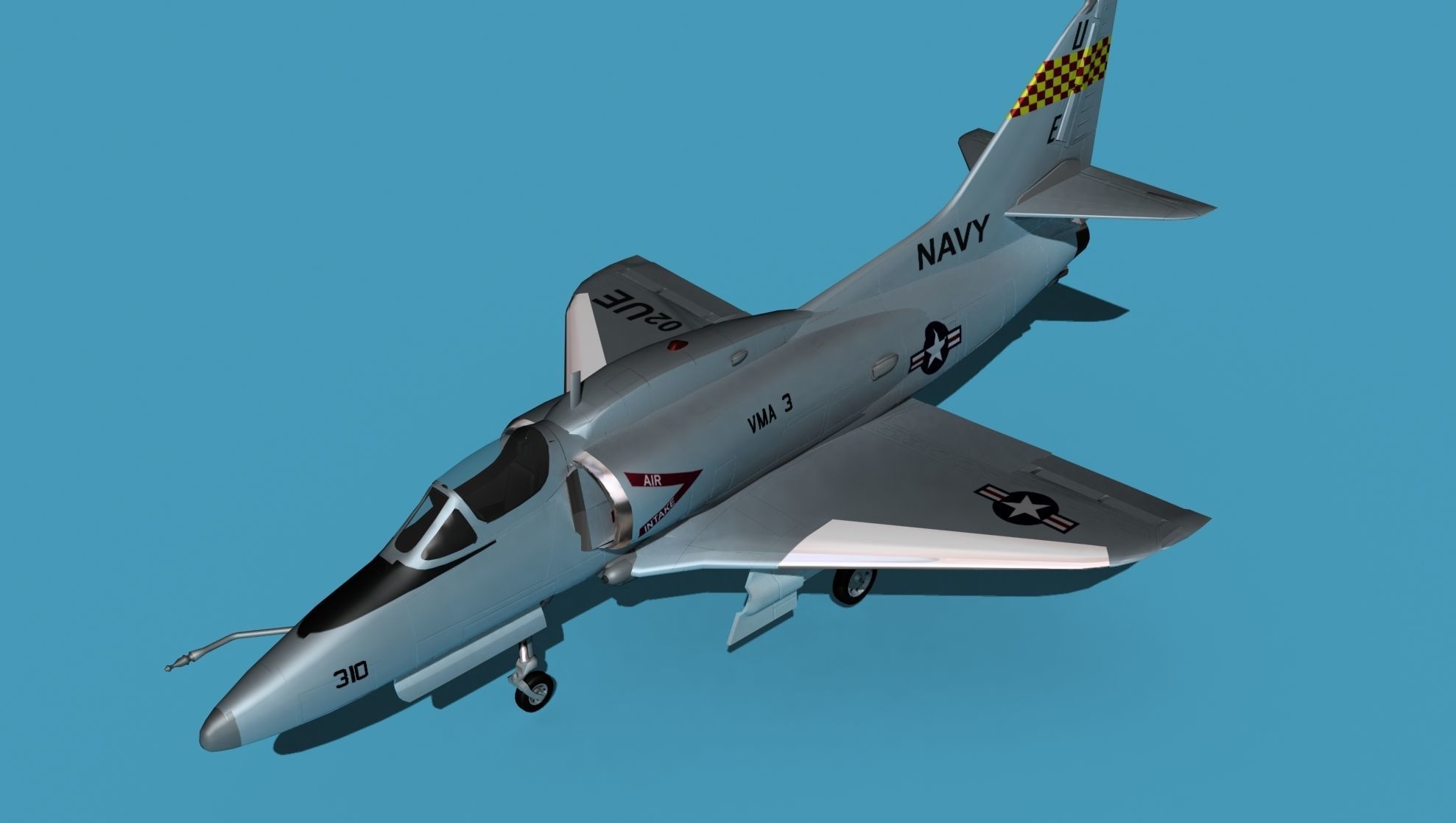 Douglas A-4M Skyhawk V04 USN 3D model_24