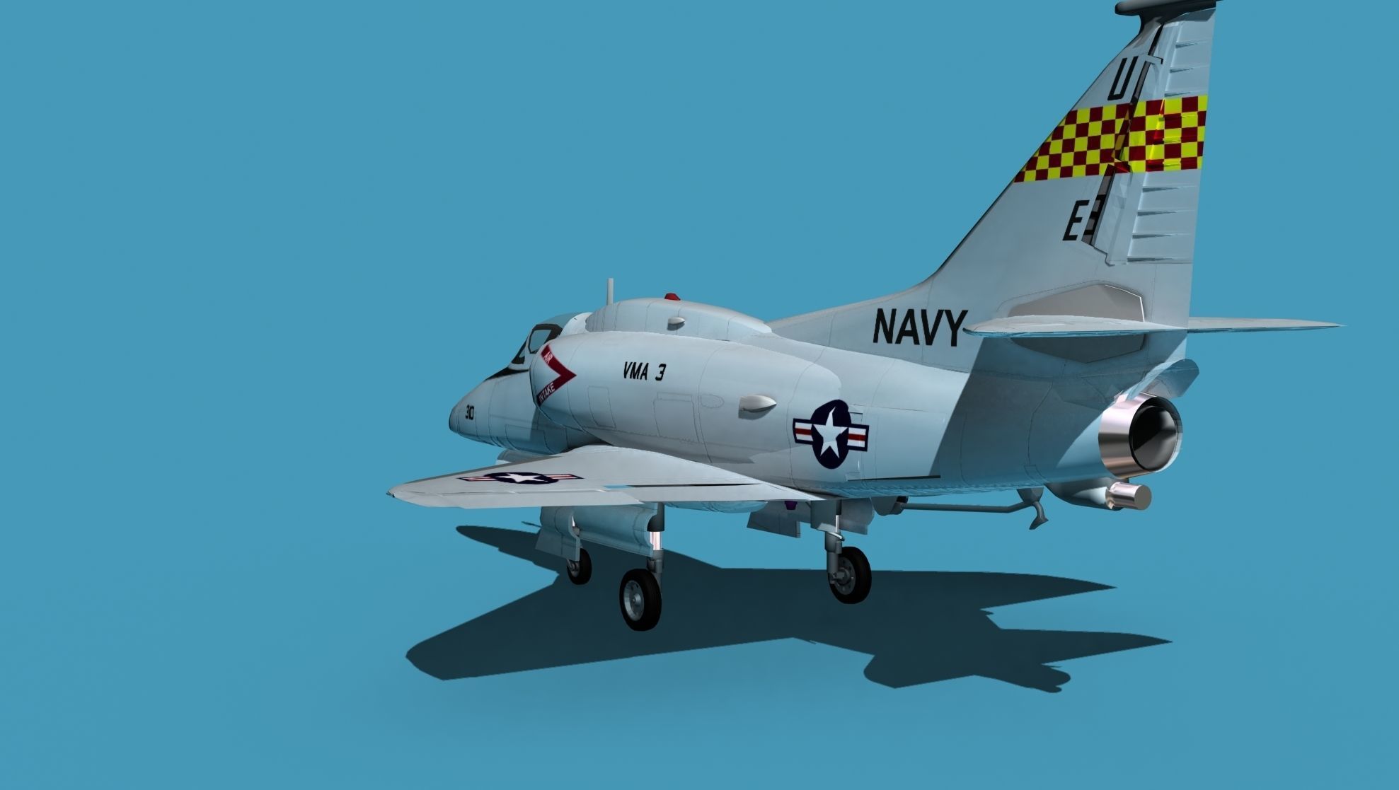 Douglas A-4M Skyhawk V04 USN 3D model_17