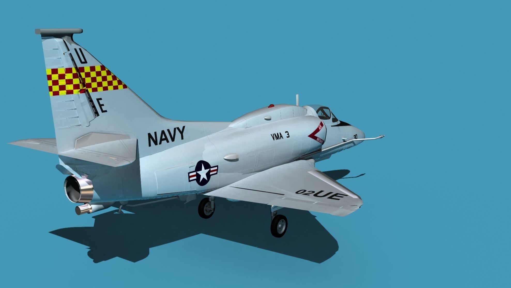 Douglas A-4M Skyhawk V04 USN 3D model_19