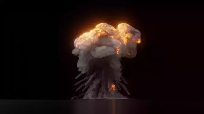 Oil Explosion VDB 3D Model