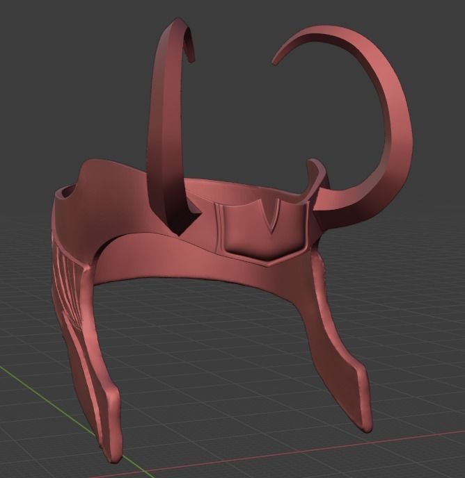 Loki Crown Helmet with Horns 3D print model_4