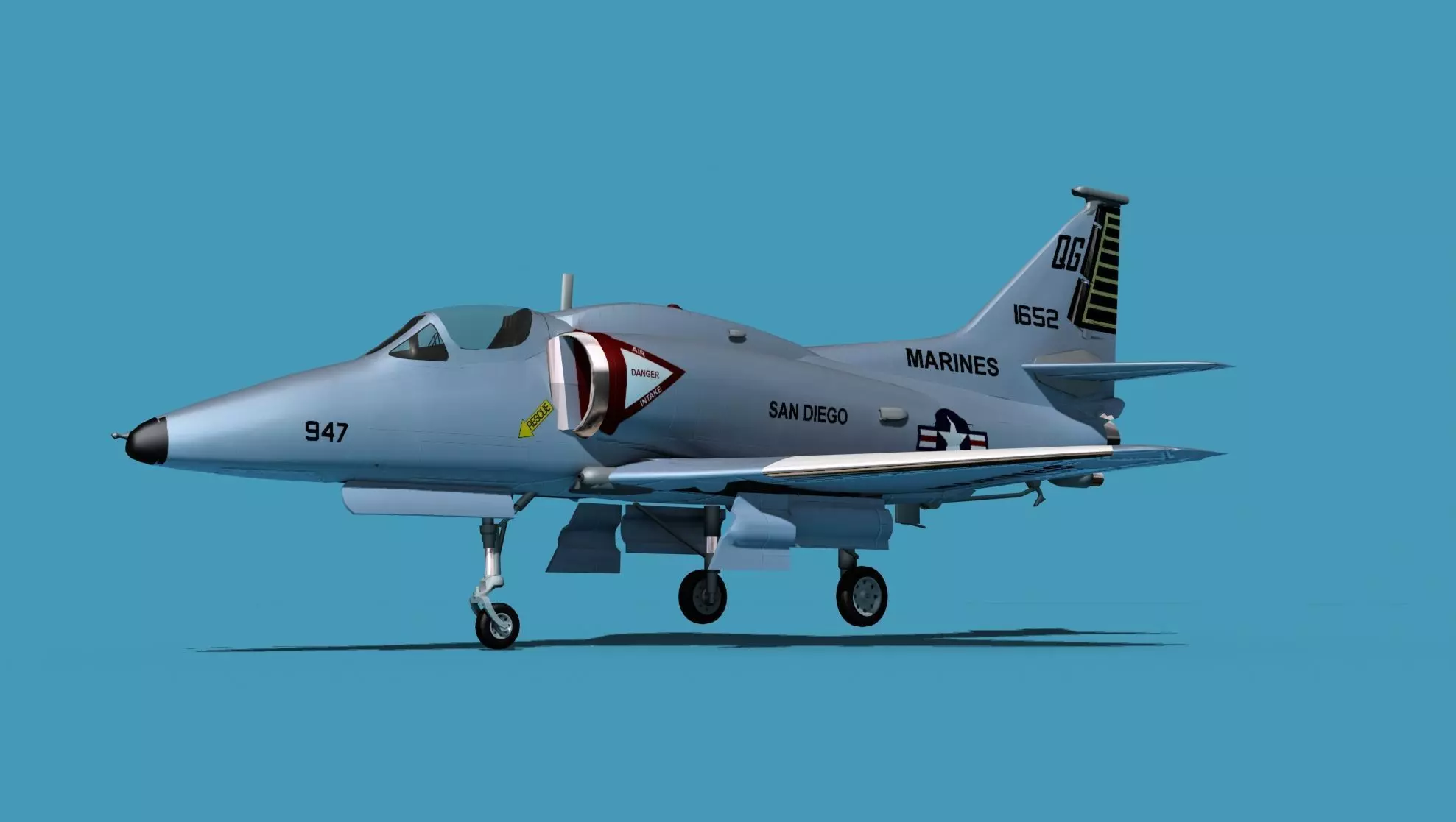 Douglas A-4M Skyhawk V06 USMC 3D model