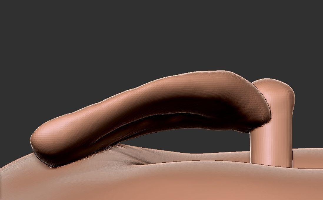 Caricature of apple getting angry for being bitten 3D print model_16