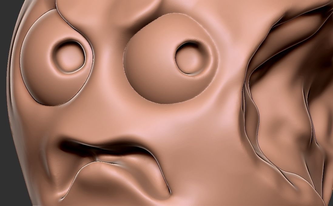 Caricature of apple getting angry for being bitten 3D print model_18