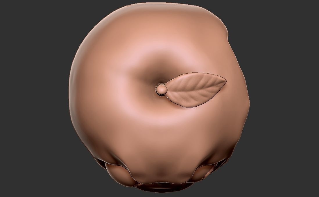 Caricature of apple getting angry for being bitten 3D print model_15