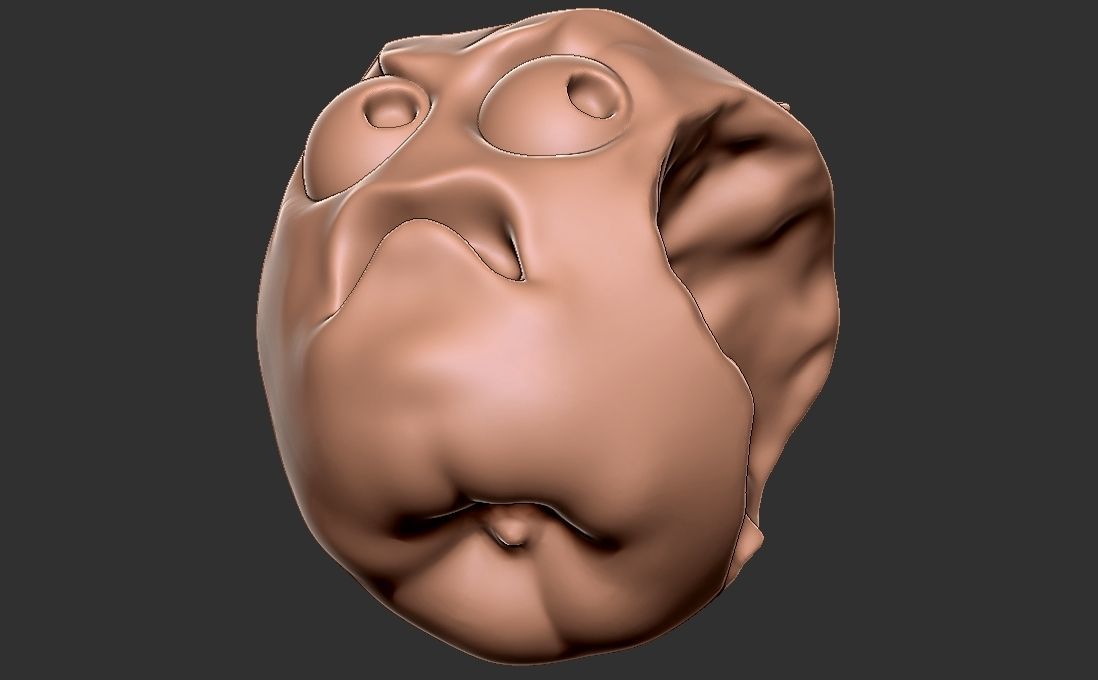 Caricature of apple getting angry for being bitten 3D print model_13