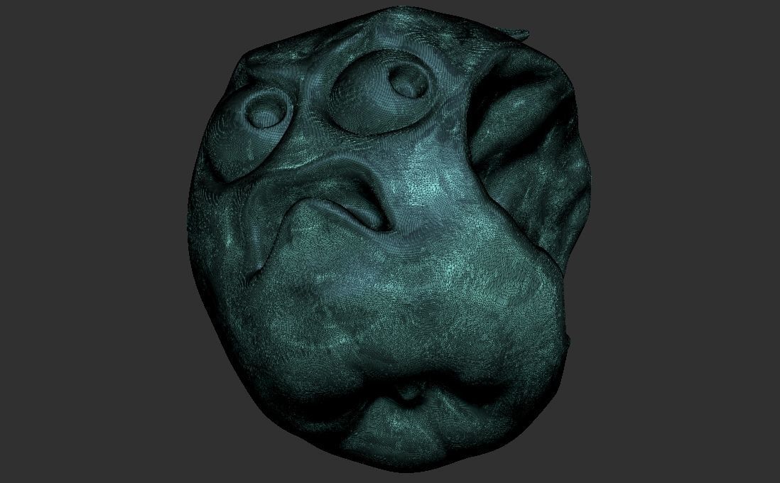 Caricature of apple getting angry for being bitten 3D print model_22