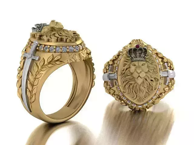 lion ring 3D print model