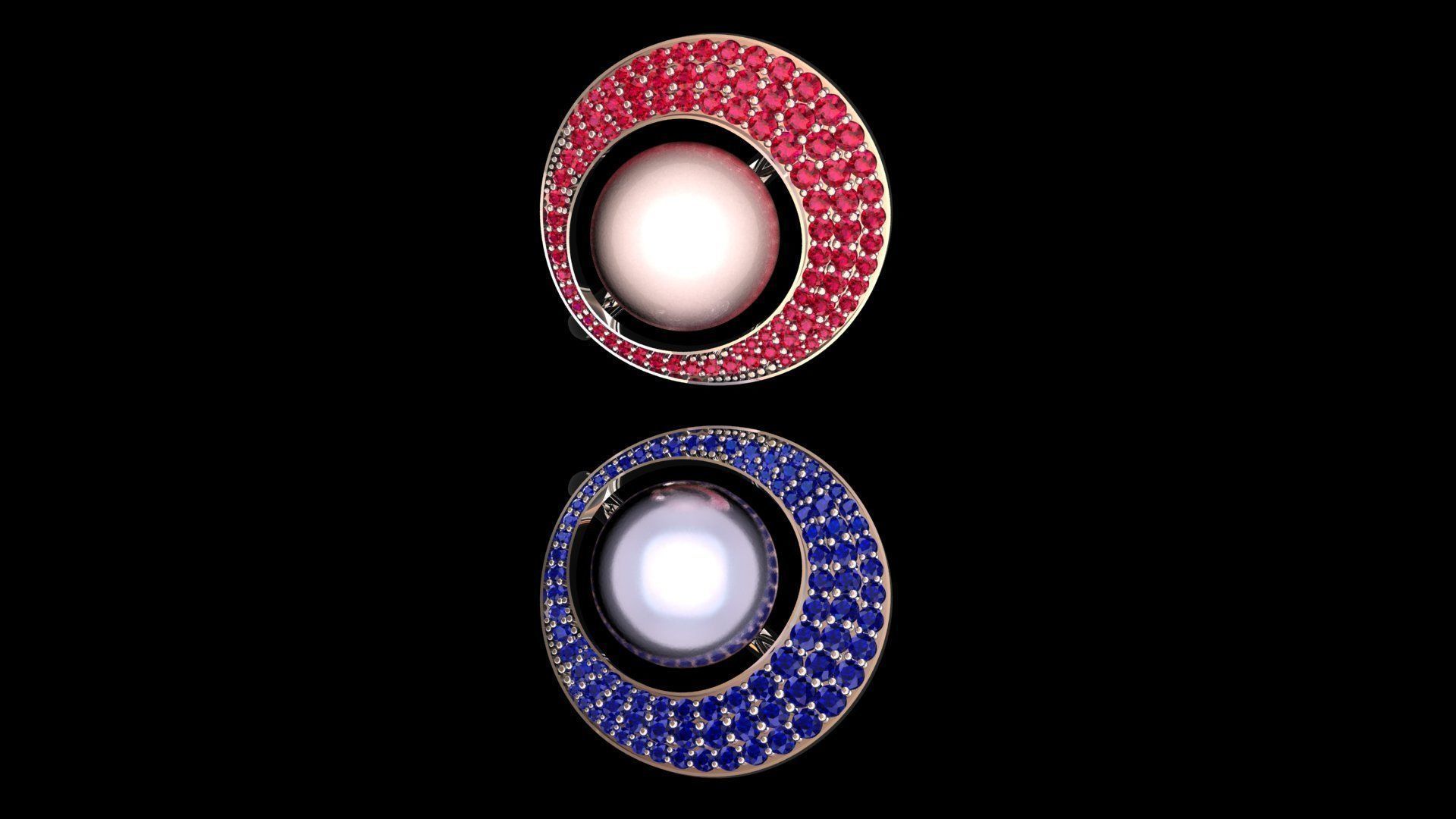 Pearl ring 3D print model_4