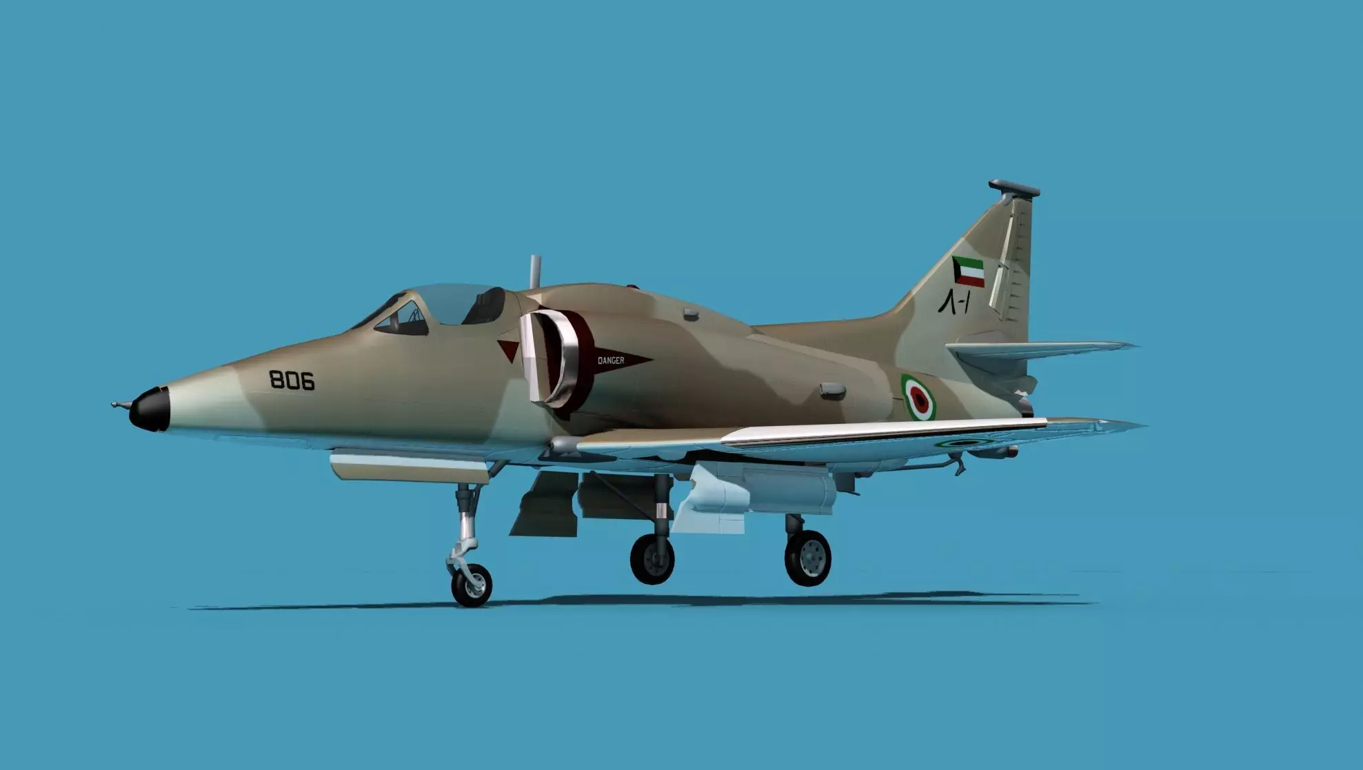 Douglas A-4M Skyhawk V13 Kuwaite 3D model