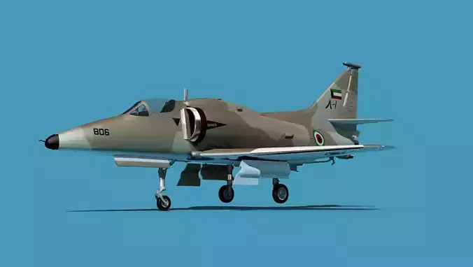 Douglas A-4M Skyhawk V13 Kuwaite 3D model