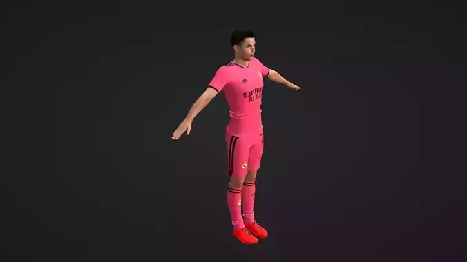 Cristiano Ronaldo - Real Madrid Low-poly 3D model