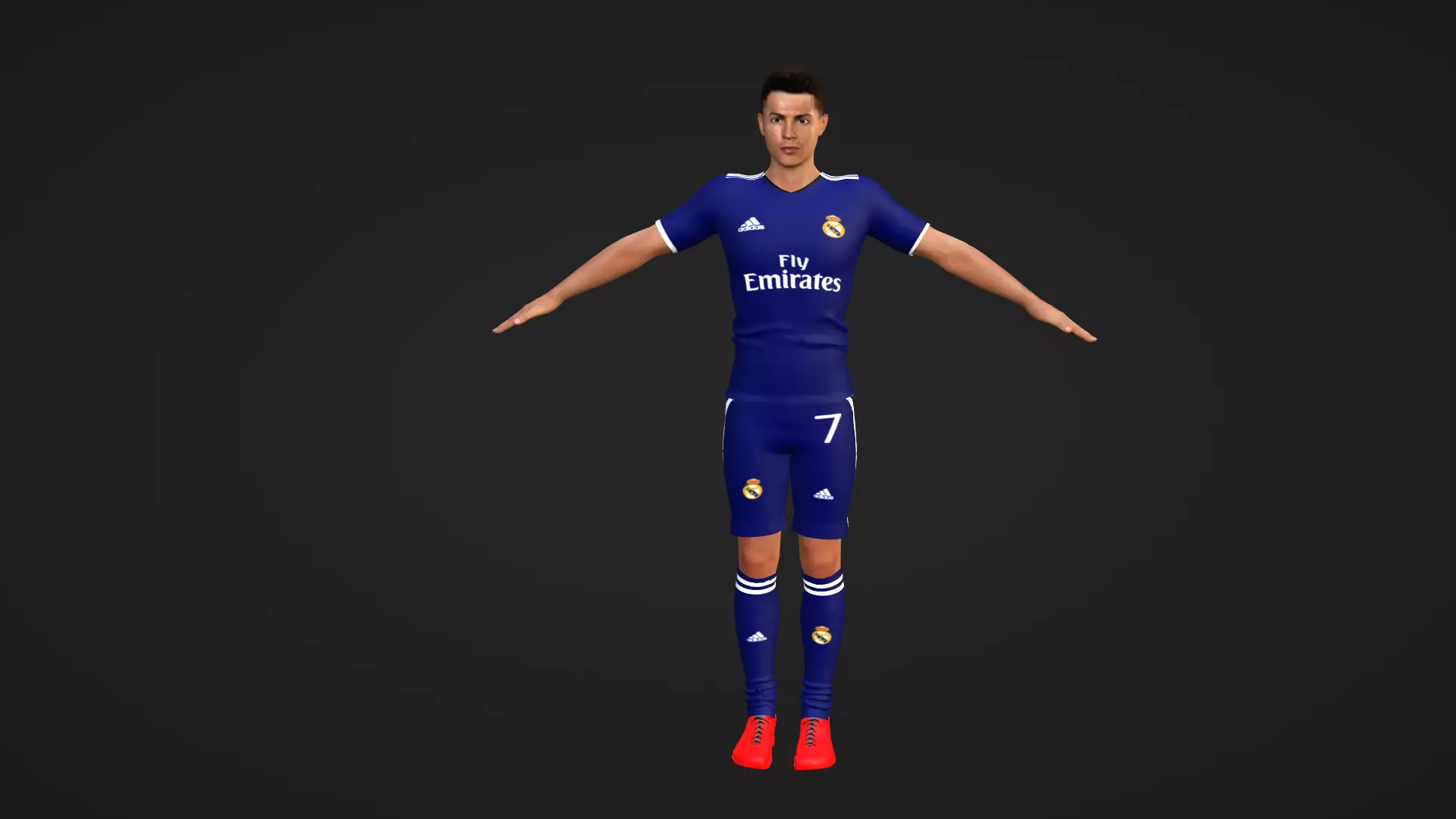 Cristiano Ronaldo - Real Madrid Low-poly 3D model_0