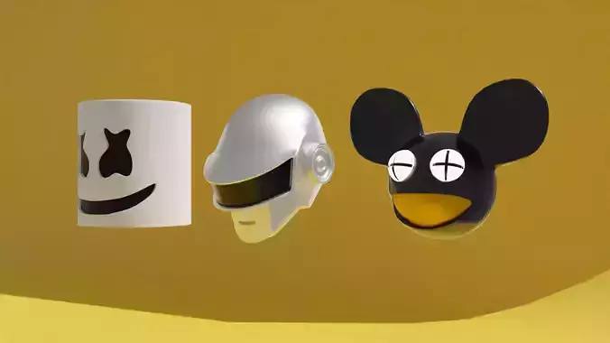  dj helmets 3D model
