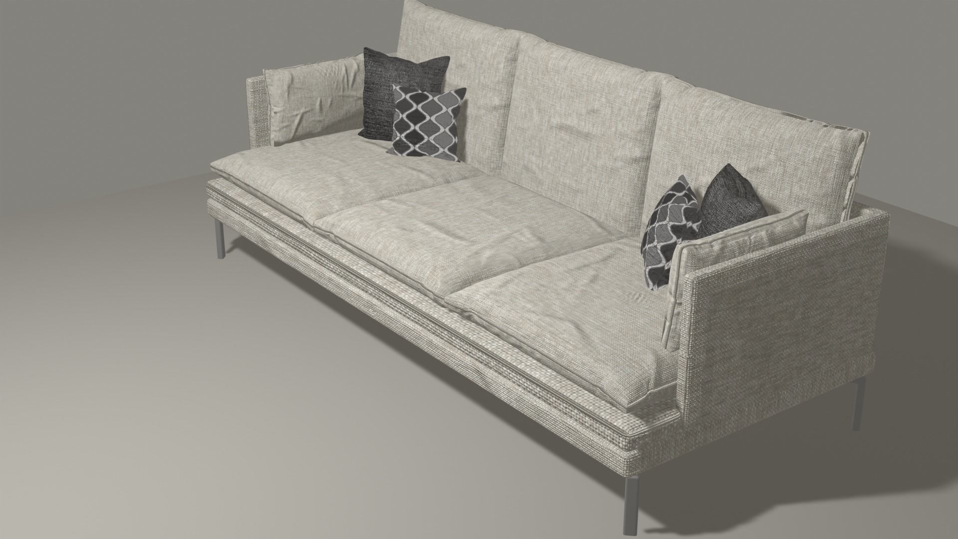 Couch Sofa Free low-poly 3D model_1