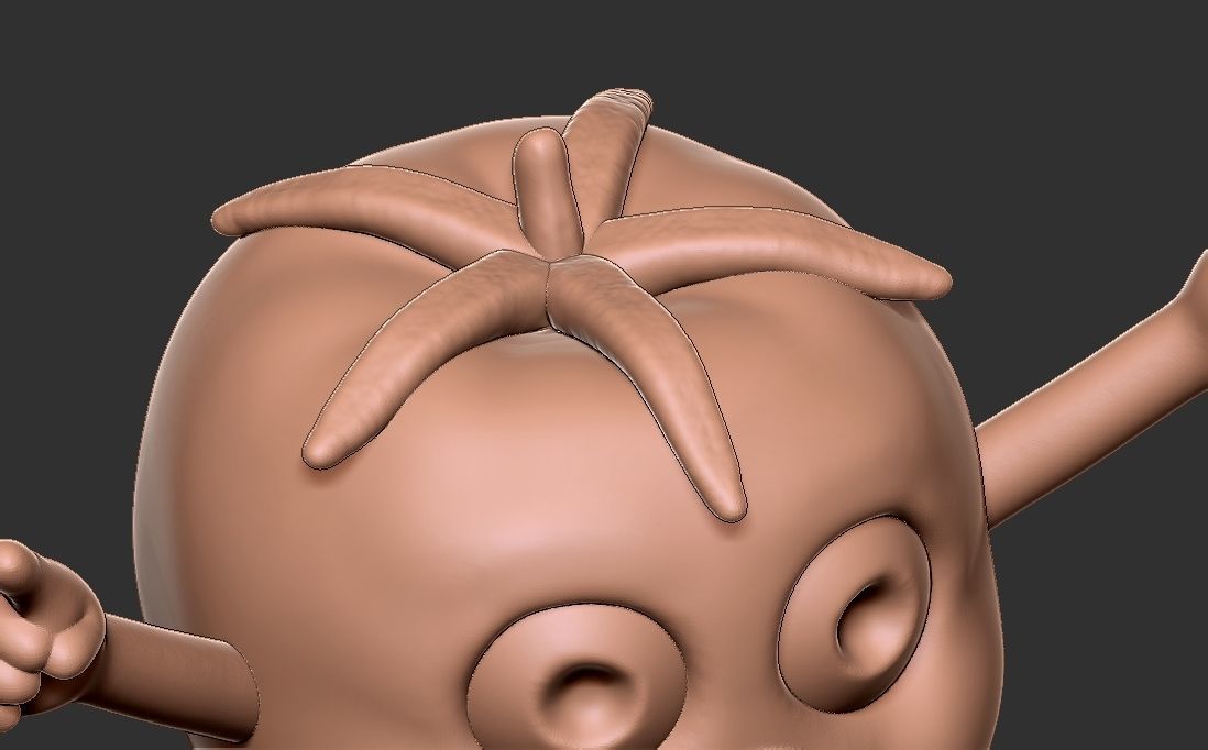 Party Tomato character 3D print model_13