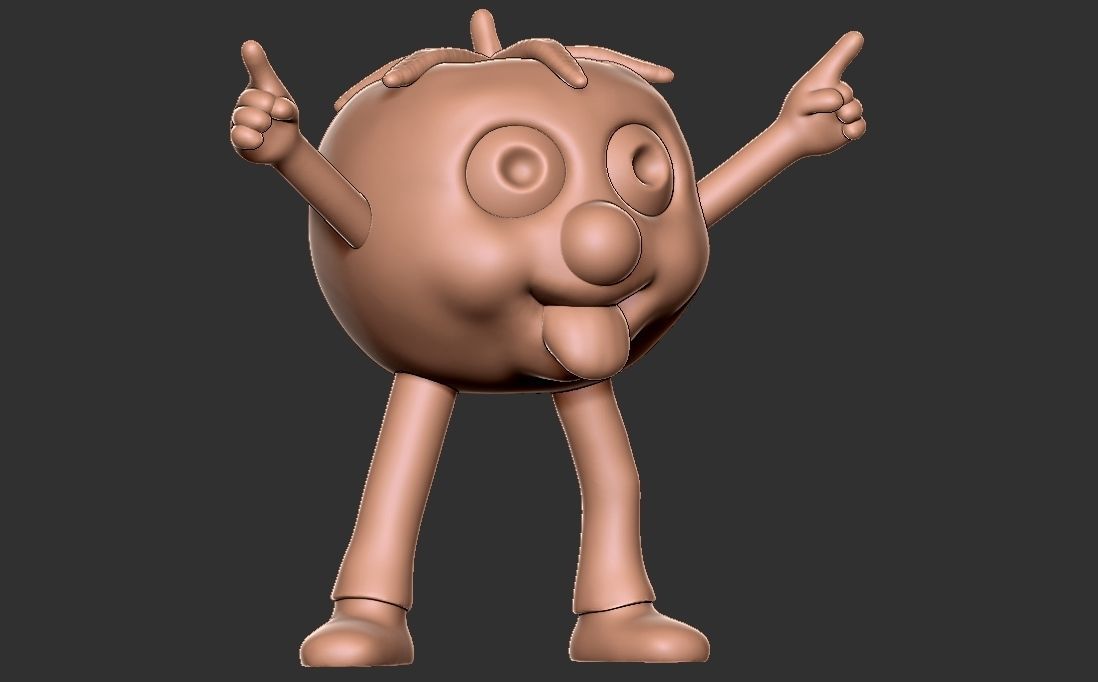 Party Tomato character 3D print model_10