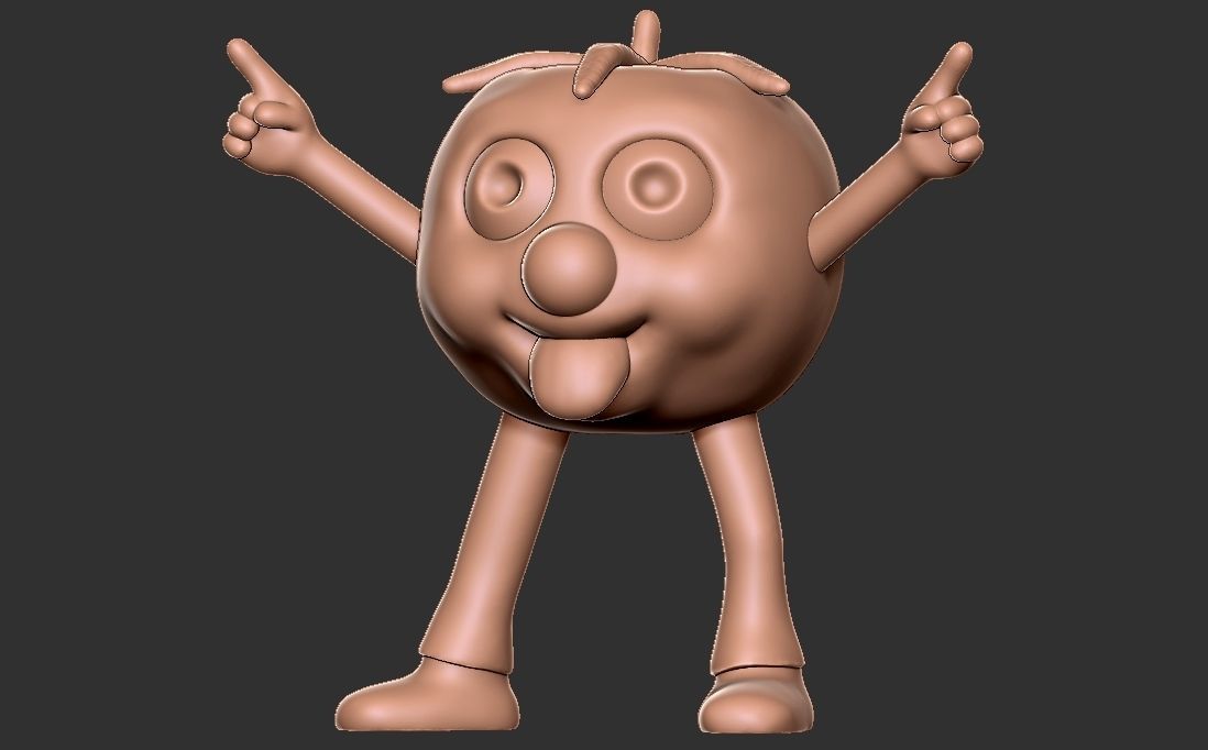 Party Tomato character 3D print model_1