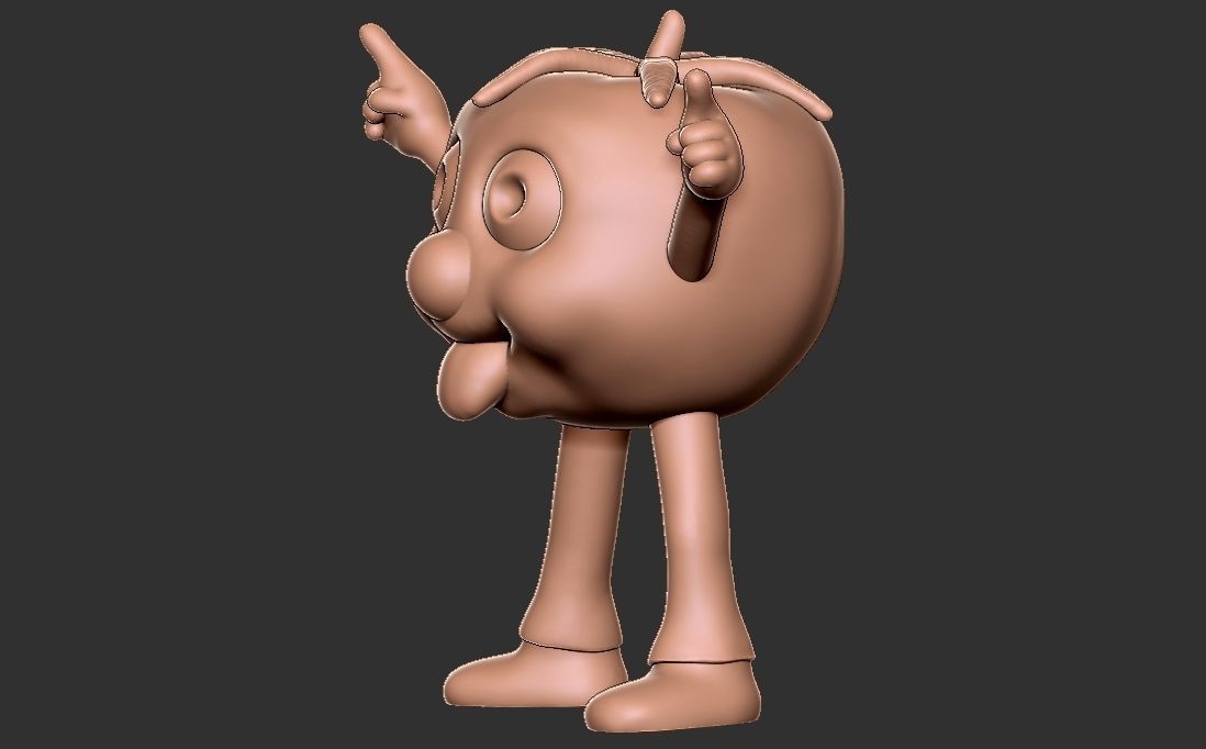 Party Tomato character 3D print model_3