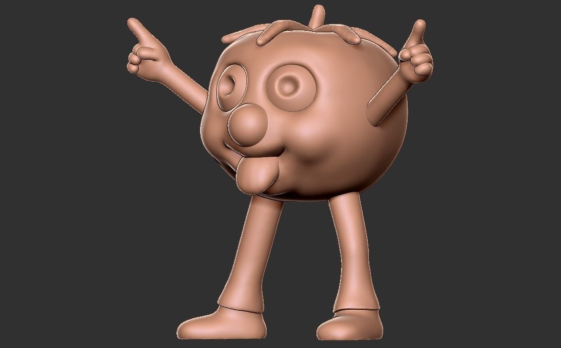 Party Tomato character 3D print model_2