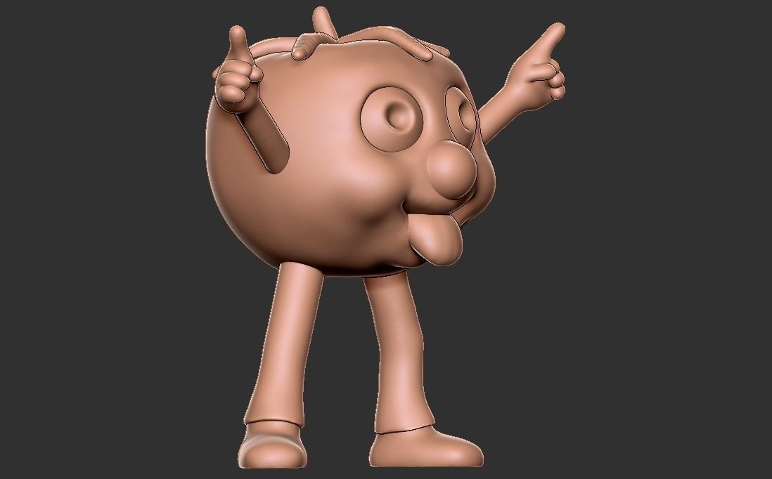 Party Tomato character 3D print model_9