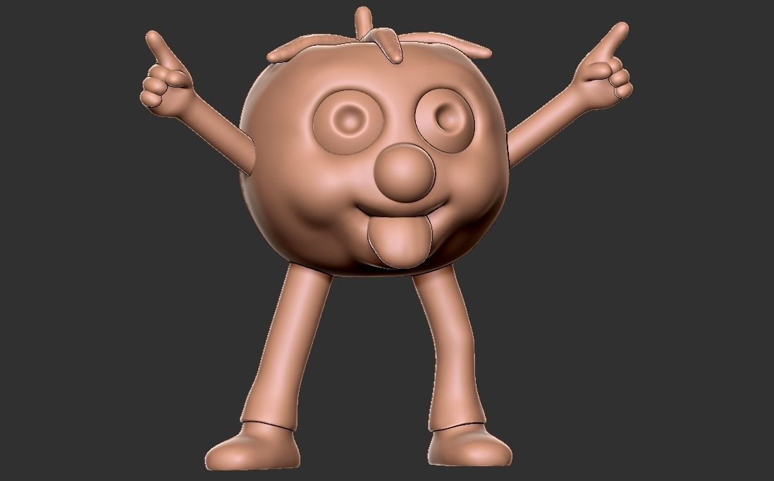Party Tomato character 3D print model_11