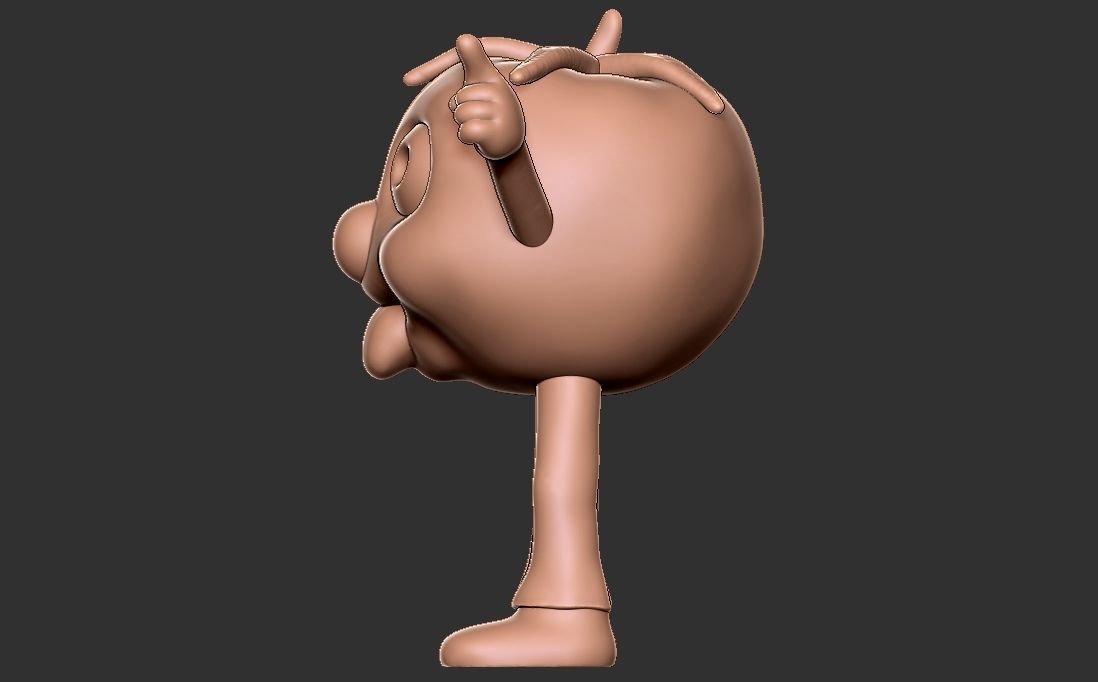 Party Tomato character 3D print model_4