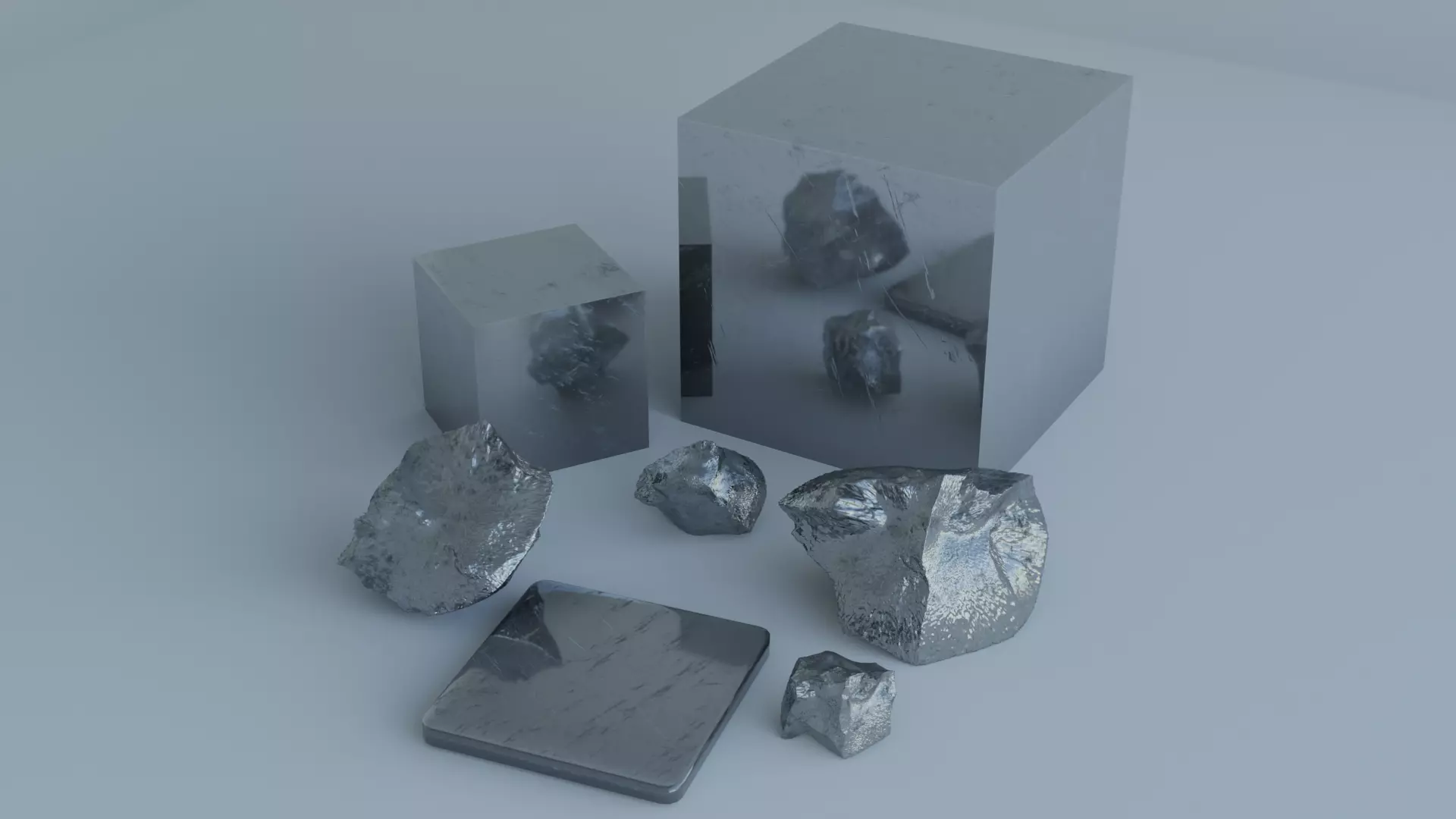 Procedural Chromium 3D model_0