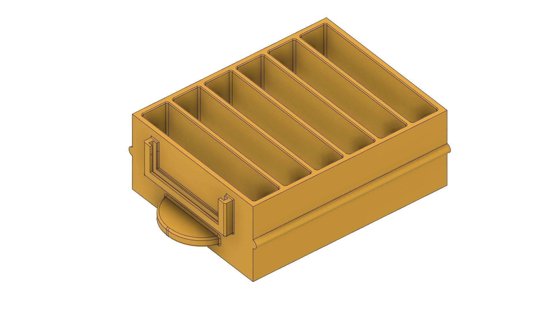 Modular Organizer With Container  3D print model_11